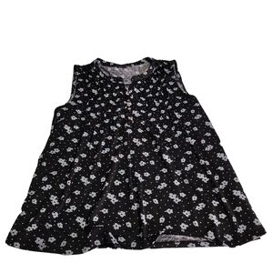 3 for $10.   Napa Valley blouse, sleeveless,  black with floral print,  XL